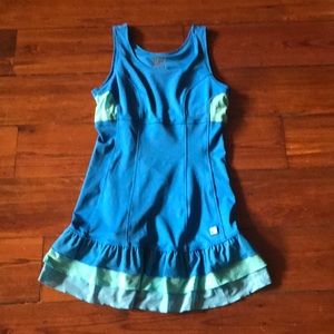 Fila Blue Tennis Dress with Ruffles on Skirt